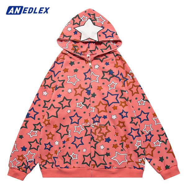 hip hop streetwear men hoodie sweatshirt harajuku star print zipper hooded jacket autumn winter cotton casual loose hoodie coat, Black
hip hop streetwear men hoodie sweatshirt harajuku star print zipper hooded jacket autumn winter cotton casual loose hoodie coat, Black