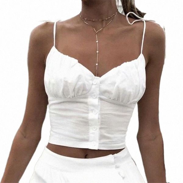 women's tanks & camis women fashion summer solid color lace-up stylish sleeveless button crop for shopping daily wear t4al#, White
women's tanks & camis women fashion summer solid color lace-up stylish sleeveless button crop for shopping daily wear t4al#, White