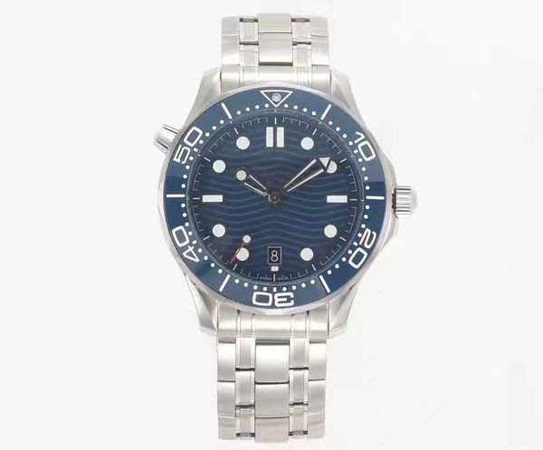 mens designer watch automatic mechanical rubber band bracelet 42mm blue wavy design dial automatic calendar display glide lock ceramic bezel, Slivery;brown
mens designer watch automatic mechanical rubber band bracelet 42mm blue wavy design dial automatic calendar display glide lock ceramic bezel, Slivery;brown