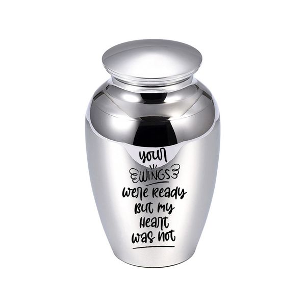70x45mm mini angel wings pendant cremation urns memorial urn for pet human ashes funeral keepsake - your wings were ready but my heart, Silver
70x45mm mini angel wings pendant cremation urns memorial urn for pet human ashes funeral keepsake - your wings were ready but my heart, Silver