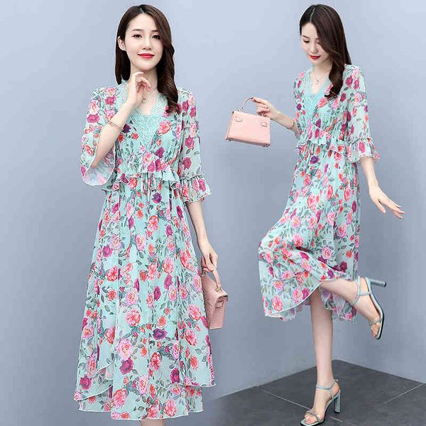 casual dresses v-neck floral dress women's summer 2022 korean loose tibetan meat flounce knee length mother's a-line skirt tkvy, Black;gray
casual dresses v-neck floral dress women's summer 2022 korean loose tibetan meat flounce knee length mother's a-line skirt tkvy, Black;gray