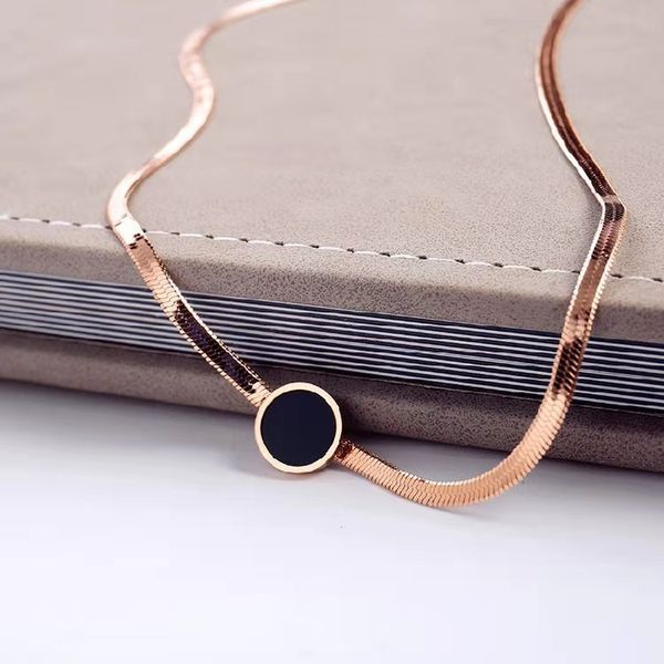 steel necklace women's fashion rose gold 18 k gold simple clavicle chain cool wind pendant student forest department, Silver
steel necklace women's fashion rose gold 18 k gold simple clavicle chain cool wind pendant student forest department, Silver