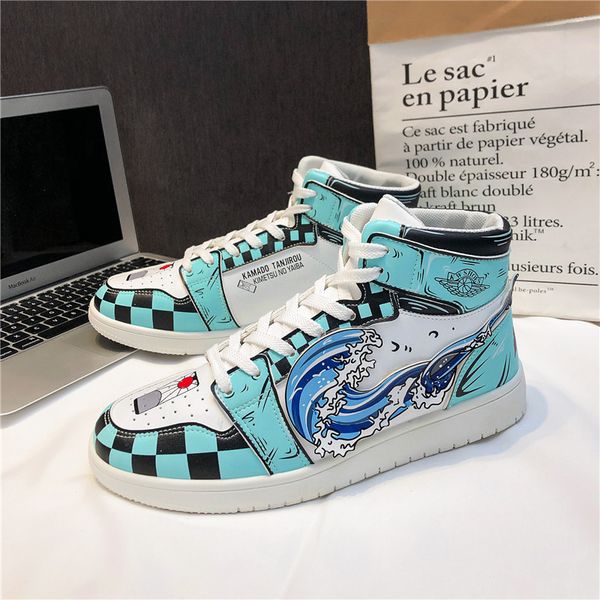 men's shoes anime cartoon fashion casual sports shoes trend breathable all-match outdoor basketball running shoes 220328, Black
men's shoes anime cartoon fashion casual sports shoes trend breathable all-match outdoor basketball running shoes 220328, Black