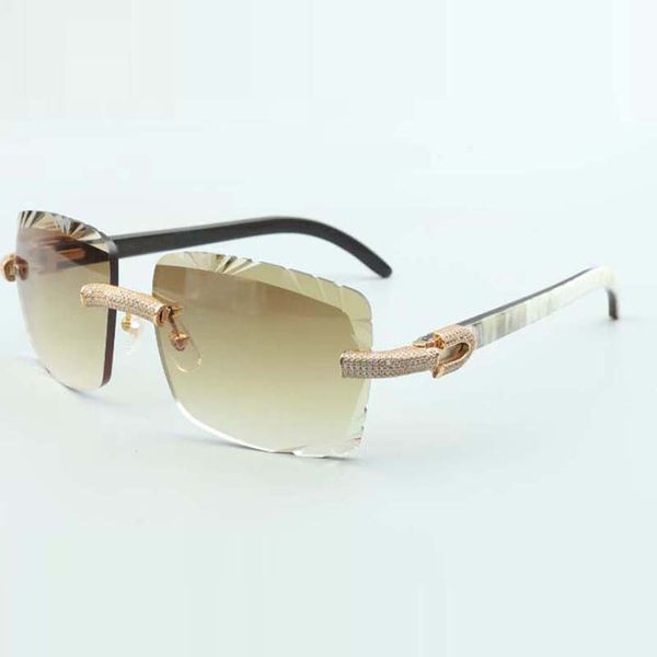 micro-paved diamonds buffs sunglasses 3524020 with hybrid buffalo horns and 58mm cuts lens, White;black
micro-paved diamonds buffs sunglasses 3524020 with hybrid buffalo horns and 58mm cuts lens, White;black