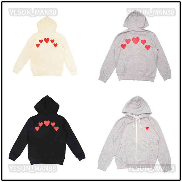designer luxury cdgs classic hoodie autumn and winter fashion play red peach heart printing mens and womens couples hooded sweater coat, Black
designer luxury cdgs classic hoodie autumn and winter fashion play red peach heart printing mens and womens couples hooded sweater coat, Black
