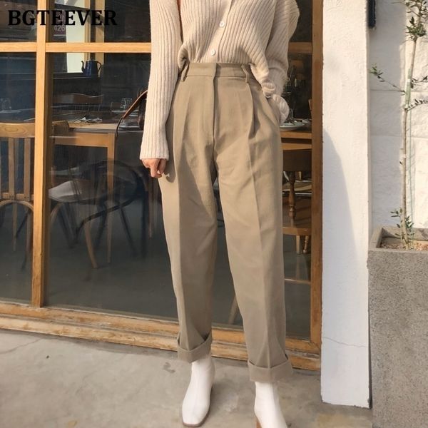 bgteever fashion high waist loose pants for women casual pockets long pants female stylish zipper fly capris femme y200418, Black;white
bgteever fashion high waist loose pants for women casual pockets long pants female stylish zipper fly capris femme y200418, Black;white