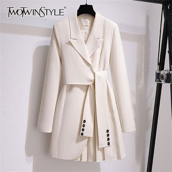 twotwinstyle high street dress for women notched loose long sleeve lace up mini a line dresses female autumn clothing 220316, Black;gray
twotwinstyle high street dress for women notched loose long sleeve lace up mini a line dresses female autumn clothing 220316, Black;gray
