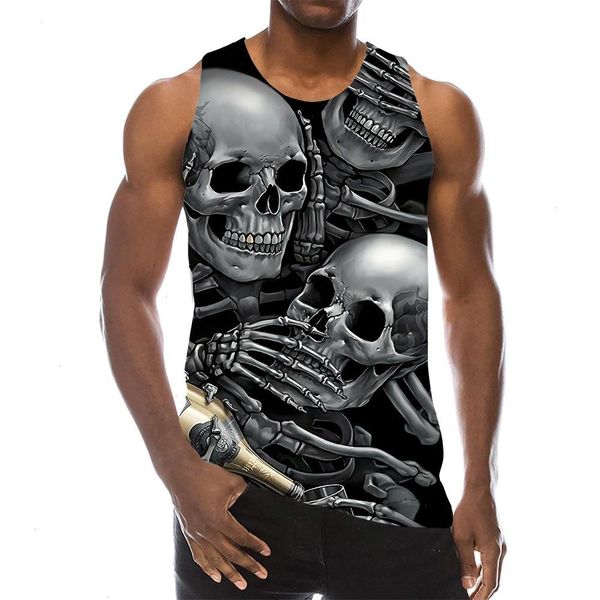 skeleton tank for men 3d print terror skull sleeveless pattern graphic vest hip hop streetwear tees, White;black
skeleton tank for men 3d print terror skull sleeveless pattern graphic vest hip hop streetwear tees, White;black