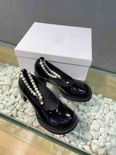 sandals m6 mary jane thick heel line buckle bottom pearl chain big head doll women's shoes, Black
sandals m6 mary jane thick heel line buckle bottom pearl chain big head doll women's shoes, Black