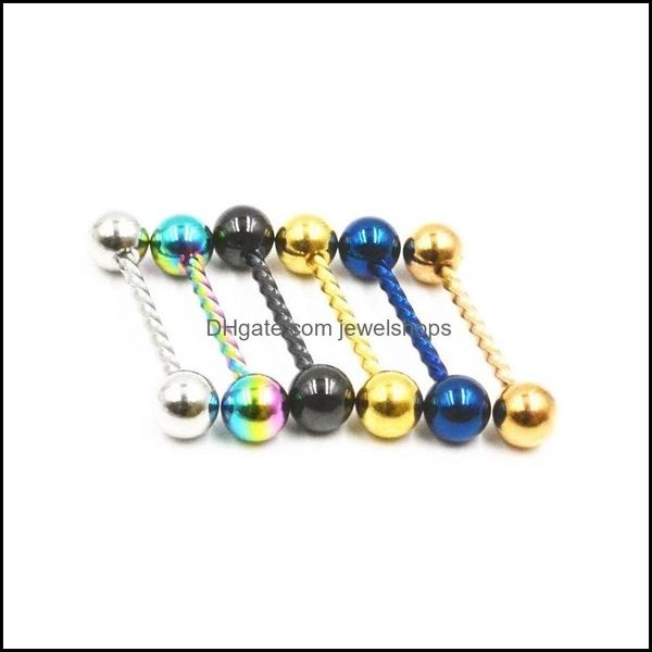 50pcs body twist tongue/ nipple shield ring barbells bar 14g16mmx16mmx6/6mm piercing jewelry drop delivery 2021 tongue rings s48s0, Silver
50pcs body twist tongue/ nipple shield ring barbells bar 14g16mmx16mmx6/6mm piercing jewelry drop delivery 2021 tongue rings s48s0, Silver