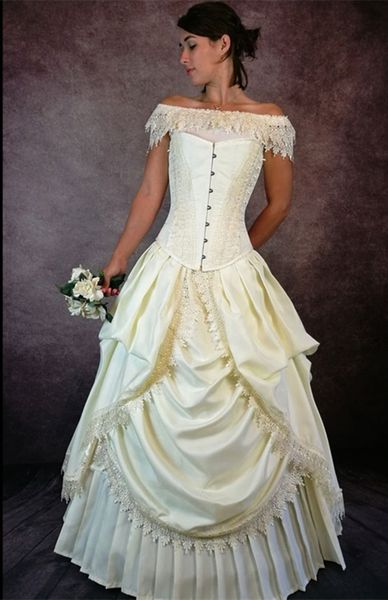 vintage ivory victorian ball gown wedding dress bateau neck short sleeve gothic bridal gowns pleats ruched floor length country bride dresse, White
vintage ivory victorian ball gown wedding dress bateau neck short sleeve gothic bridal gowns pleats ruched floor length country bride dresse, White