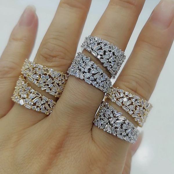 godki luxury corssover chic bold statement rings with zirconia stones 2020 women engagement party jewelry high quality, Slivery;golden
godki luxury corssover chic bold statement rings with zirconia stones 2020 women engagement party jewelry high quality, Slivery;golden