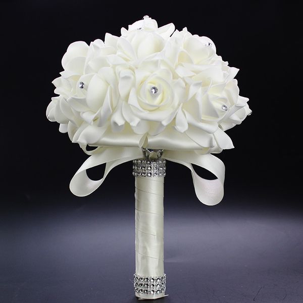 1piece white satin romantic wedding bouquet bridesmaid wedding decoration foam flowers rose bridal bouquet
1piece white satin romantic wedding bouquet bridesmaid wedding decoration foam flowers rose bridal bouquet