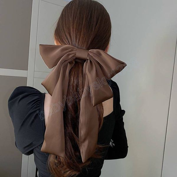 woman super fairy temperament solid hairpins girls big bowknot french hair clip ribbon barrettes fashion hair accessories, Slivery;white
woman super fairy temperament solid hairpins girls big bowknot french hair clip ribbon barrettes fashion hair accessories, Slivery;white