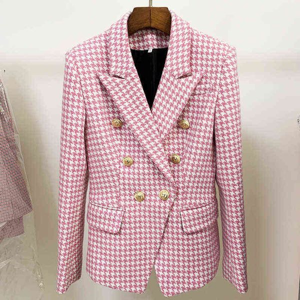 pink plaid women jacket 2021 new double breasted button houndstooth womens blazers long sleeve suit jacket j220813, White;black
pink plaid women jacket 2021 new double breasted button houndstooth womens blazers long sleeve suit jacket j220813, White;black