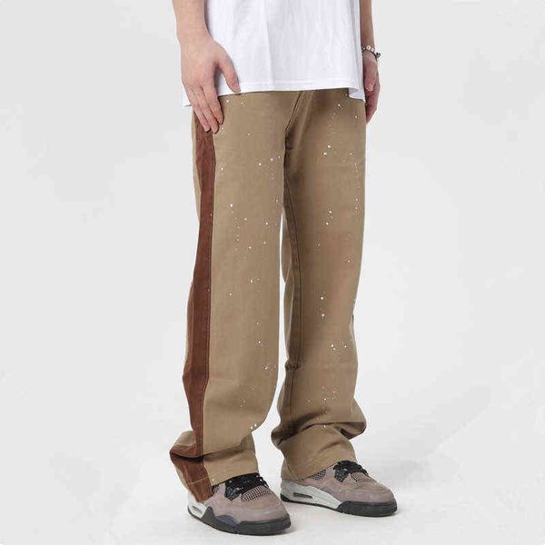 street side high patchwork khaki cotton baggy men cargo jeans pants new fashion hip hop casual straight long trousers pantnes t220803, Blue
street side high patchwork khaki cotton baggy men cargo jeans pants new fashion hip hop casual straight long trousers pantnes t220803, Blue