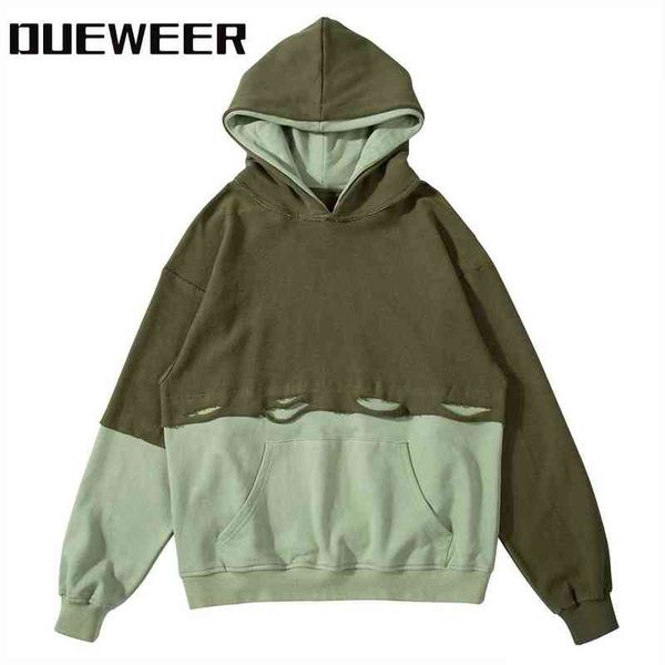 dueweer colorblock hip hop two hoody hoodies streetwear patchwork sweatshirt hoodie punk ripped hooded hoodies men long sleeve t220726, Black
dueweer colorblock hip hop two hoody hoodies streetwear patchwork sweatshirt hoodie punk ripped hooded hoodies men long sleeve t220726, Black