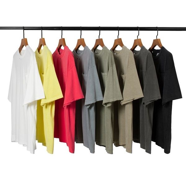 men's t-shirts style in spring and summer, used washing, edging, short sleeved american street fashion brand ins hole pocket bottomed t, White;black
men's t-shirts style in spring and summer, used washing, edging, short sleeved american street fashion brand ins hole pocket bottomed t, White;black