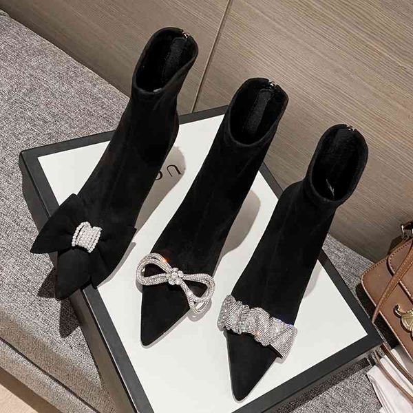 boots temperament thin elastic boots pointed high heels short women's spring and autumn single pearl bow socks yci1, Black
boots temperament thin elastic boots pointed high heels short women's spring and autumn single pearl bow socks yci1, Black