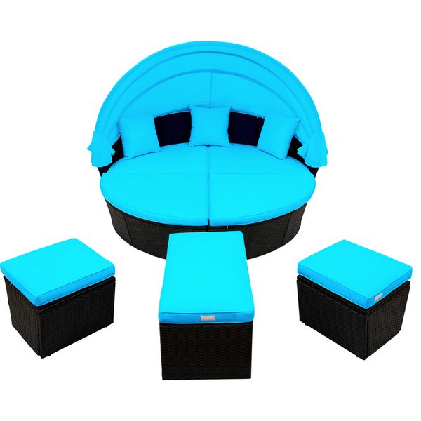 backyard porch outdoor sets rattan daybed sunbed with retractable canopy wicker furniture round sectional sofa set high quality
backyard porch outdoor sets rattan daybed sunbed with retractable canopy wicker furniture round sectional sofa set high quality