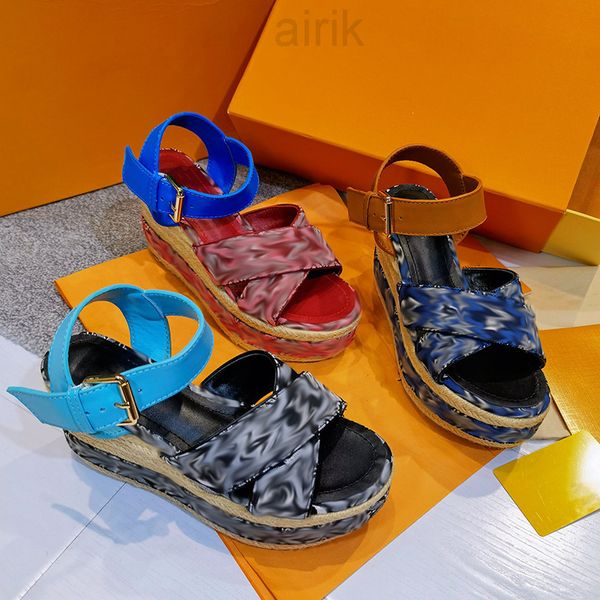 designer since sandals starboard wedge sandals espadrilles leather printing high heels with adjustable buckle wedding dress lady shoes with, Black
designer since sandals starboard wedge sandals espadrilles leather printing high heels with adjustable buckle wedding dress lady shoes with, Black