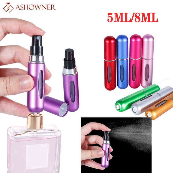 10pc 5ml/8ml refillable spray bottle aluminum atomizer spray bottle travel container bottles new y220428 
10pc 5ml/8ml refillable spray bottle aluminum atomizer spray bottle travel container bottles new y220428