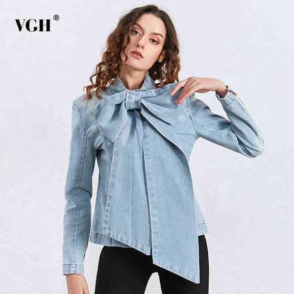 elegant bowknot jacket shirt for women stand collar long sleeve patchwork zipper slim casual jackets female fashion 210507, Black;brown
elegant bowknot jacket shirt for women stand collar long sleeve patchwork zipper slim casual jackets female fashion 210507, Black;brown