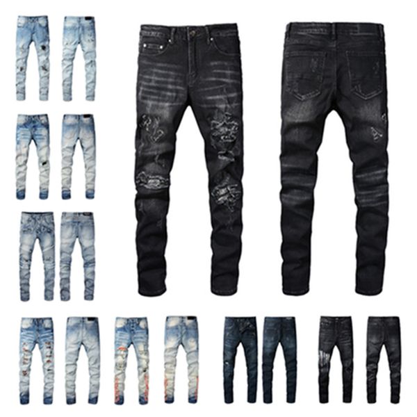 new amirs fashion mens designer jeans ripped denim pants luxury iri hip hop distressed zipper trousers for male amiri, Blue
new amirs fashion mens designer jeans ripped denim pants luxury iri hip hop distressed zipper trousers for male amiri, Blue