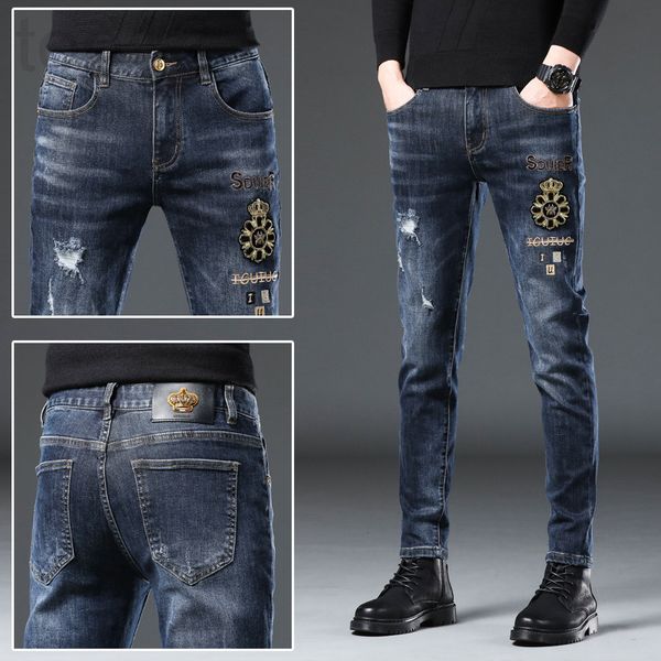 men's jeans designer high end embroidered jeans men's 2022 new printing fashion brand slim fit feet autumn and winter blue long tr
men's jeans designer high end embroidered jeans men's 2022 new printing fashion brand slim fit feet autumn and winter blue long tr