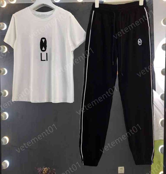womens two piece pants fashion letter logo print t-shirt with trousers 2 piece sets luxury designer tracksuits women clothing, White
womens two piece pants fashion letter logo print t-shirt with trousers 2 piece sets luxury designer tracksuits women clothing, White