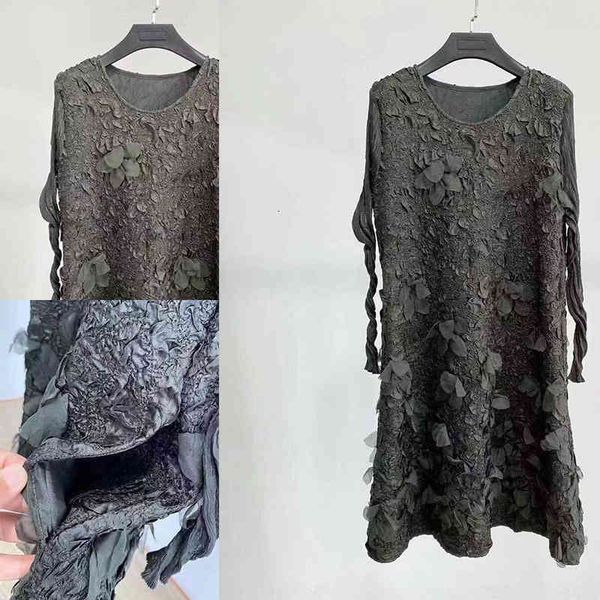 casual dresses p505565feng pure original wrinkled round neck dress women's yuan, Black;gray
casual dresses p505565feng pure original wrinkled round neck dress women's yuan, Black;gray