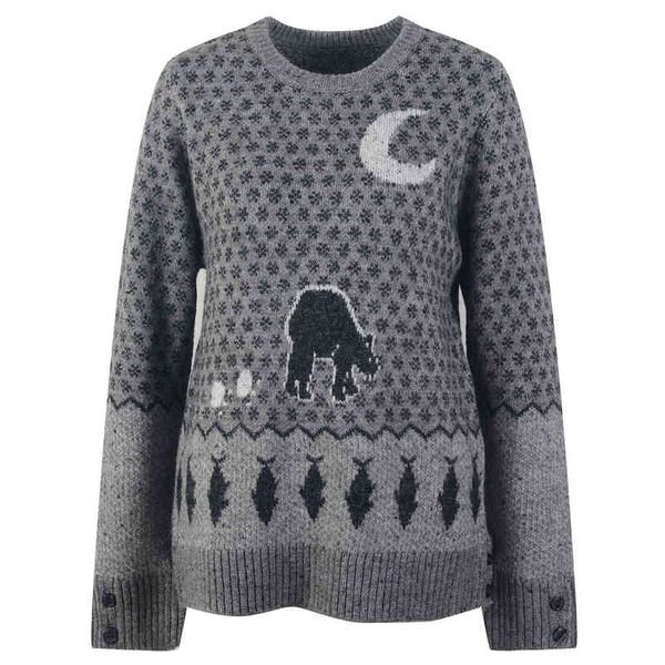 women's knits tees autumn winter tb knitted sweater women's fashion v-neck long sleeve contrast jacquard grey pullover h98q, White
women's knits tees autumn winter tb knitted sweater women's fashion v-neck long sleeve contrast jacquard grey pullover h98q, White