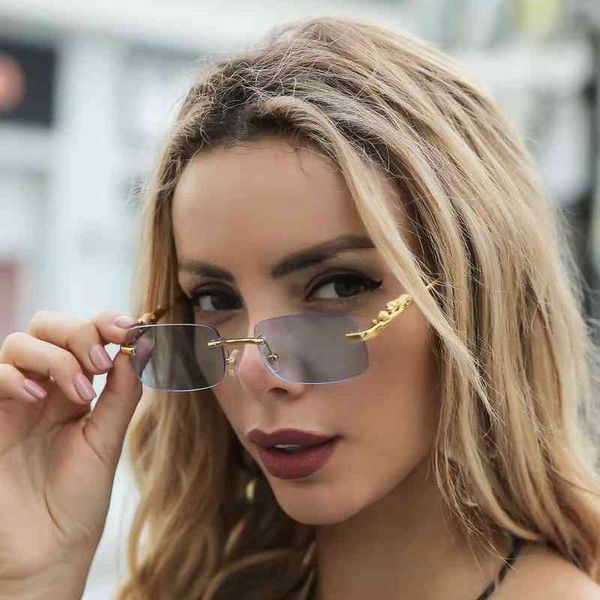 sunglasses cheetah decorative frameless square color male and female leopard head metal sunglasses upu5, White;black
sunglasses cheetah decorative frameless square color male and female leopard head metal sunglasses upu5, White;black