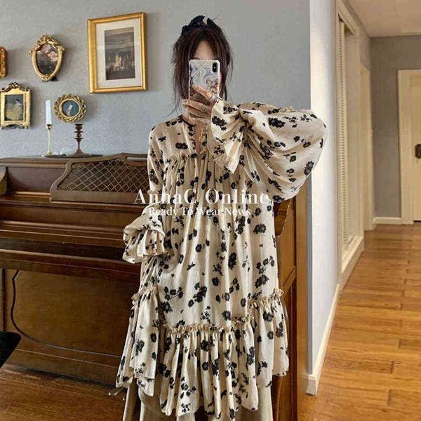 long lantern sleeves pregnant women retro floral chiffon dress spring autumn fashion printing ruffles patchwork maternity dresses j220628, White
long lantern sleeves pregnant women retro floral chiffon dress spring autumn fashion printing ruffles patchwork maternity dresses j220628, White