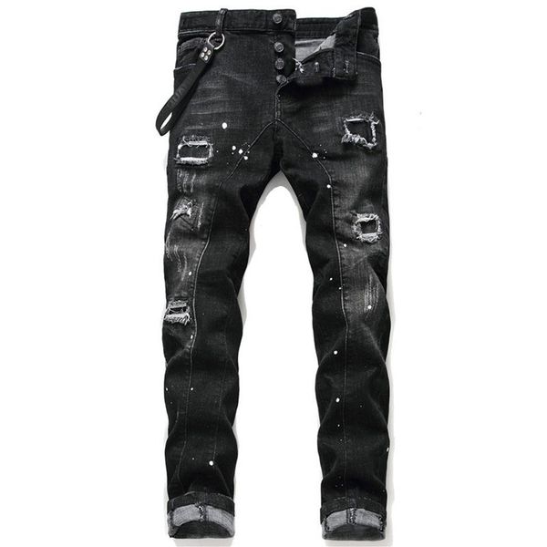 unique mens distressed ripped blue skinny jeans fashion designer slim fit washed motocycle denim pants panelled hip hop biker trou272h
unique mens distressed ripped blue skinny jeans fashion designer slim fit washed motocycle denim pants panelled hip hop biker trou272h