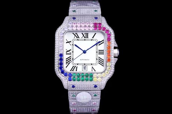 montre de luxe 40mm men watches 8215 automatic mechanical movement watches color diamond watch 904l fine steel case strap waterproof /1002, Slivery;brown
montre de luxe 40mm men watches 8215 automatic mechanical movement watches color diamond watch 904l fine steel case strap waterproof /1002, Slivery;brown