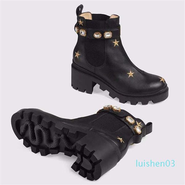 2019 womens leather shoes lace up ribbon belt buckle ankle boots factory direct female rough heel round head size35-2709, Black
2019 womens leather shoes lace up ribbon belt buckle ankle boots factory direct female rough heel round head size35-2709, Black
