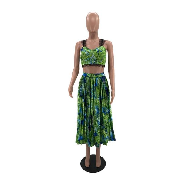 two piece dress vavcy 2022 summer suit green leaves pattern vest + wrinkle skirt beach lounge women, White
two piece dress vavcy 2022 summer suit green leaves pattern vest + wrinkle skirt beach lounge women, White