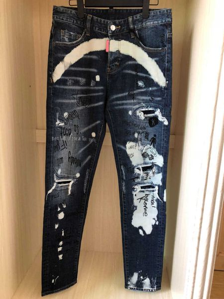 men's jeans 2020 summer graffiti speckle hole patch dark blue d2 jeans men's print slim fit trend jeans men
men's jeans 2020 summer graffiti speckle hole patch dark blue d2 jeans men's print slim fit trend jeans men