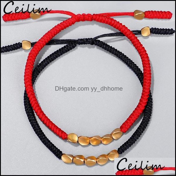 charm bracelets jewelry handmade tibetan copper bead lucky rope bracelet for women men wax thread couple gifts drop delivery 2021 2li6p, Golden;silver
charm bracelets jewelry handmade tibetan copper bead lucky rope bracelet for women men wax thread couple gifts drop delivery 2021 2li6p, Golden;silver
