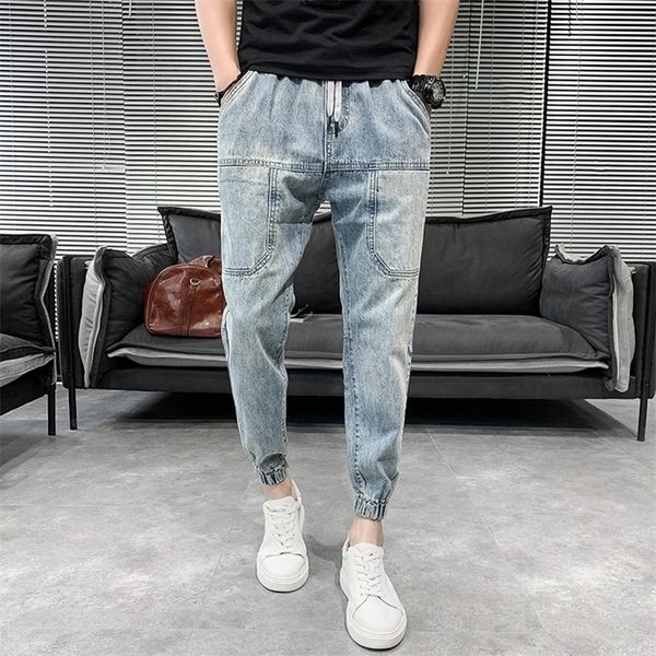 summer thin men jeans korean slim fit denim harem pants men all match streetwear joggers casual jeans for men clothing 34 201111, Blue
summer thin men jeans korean slim fit denim harem pants men all match streetwear joggers casual jeans for men clothing 34 201111, Blue