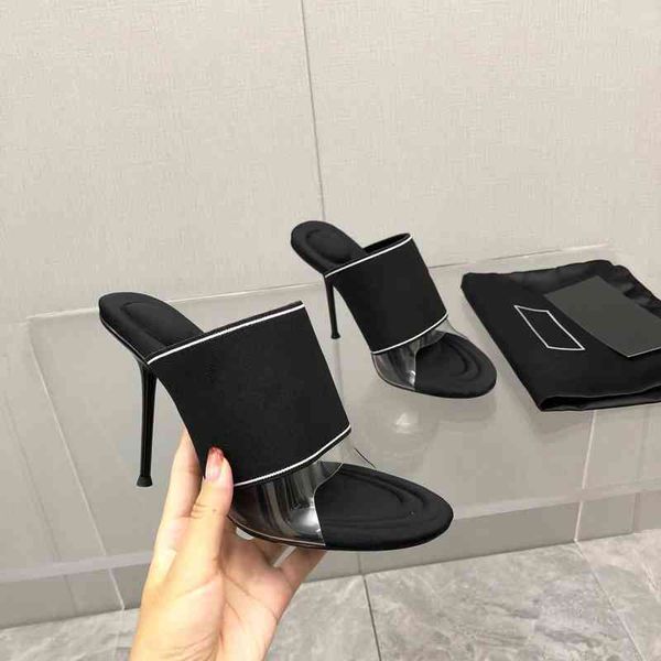 slippers summer series women's elastic fabric modern slippers open end high heels, Black
slippers summer series women's elastic fabric modern slippers open end high heels, Black