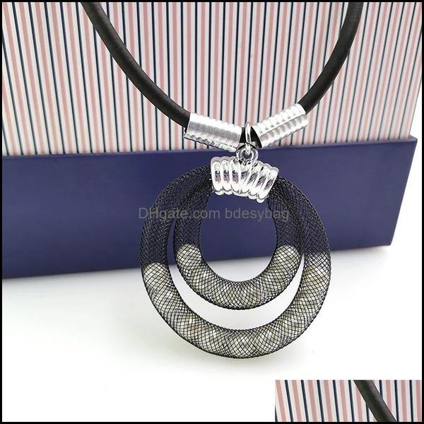 pendant necklaces yd ydbz mesh pearl circle necklace for women luxurious leather rope statement handcrafted bdesybag dhmee, Silver
pendant necklaces yd ydbz mesh pearl circle necklace for women luxurious leather rope statement handcrafted bdesybag dhmee, Silver