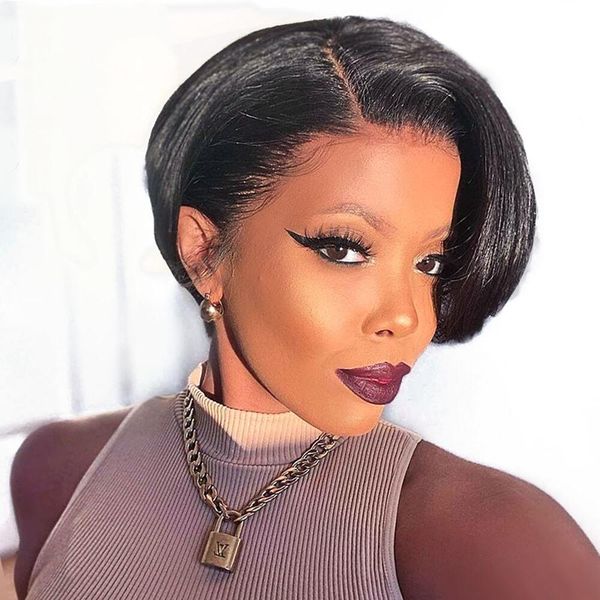 short pixie cut straight wig 13x4x1 lace front human hair wigs for women 130% brazilian side t part wig, Black;brown
short pixie cut straight wig 13x4x1 lace front human hair wigs for women 130% brazilian side t part wig, Black;brown