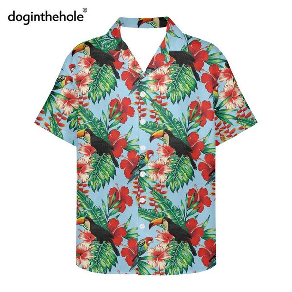 animal parrot print men shirt fashion hawaiian shirts cool turn down collar short sleeve male beach summer streetwear 220705, White;black
animal parrot print men shirt fashion hawaiian shirts cool turn down collar short sleeve male beach summer streetwear 220705, White;black