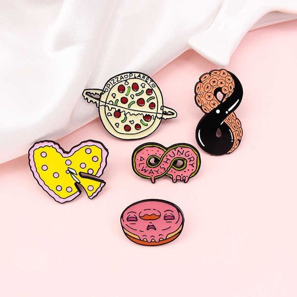 cartoon love planet pizza fried dough twist lucky biscuit fashion food combination brooch jewelry, Gray
cartoon love planet pizza fried dough twist lucky biscuit fashion food combination brooch jewelry, Gray