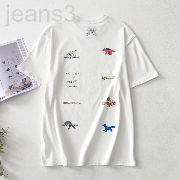 women's t-shirt designer ader spring heavy industrial animal embroidery loose half sleeve women's net red back full of fox t-shirt, White
women's t-shirt designer ader spring heavy industrial animal embroidery loose half sleeve women's net red back full of fox t-shirt, White