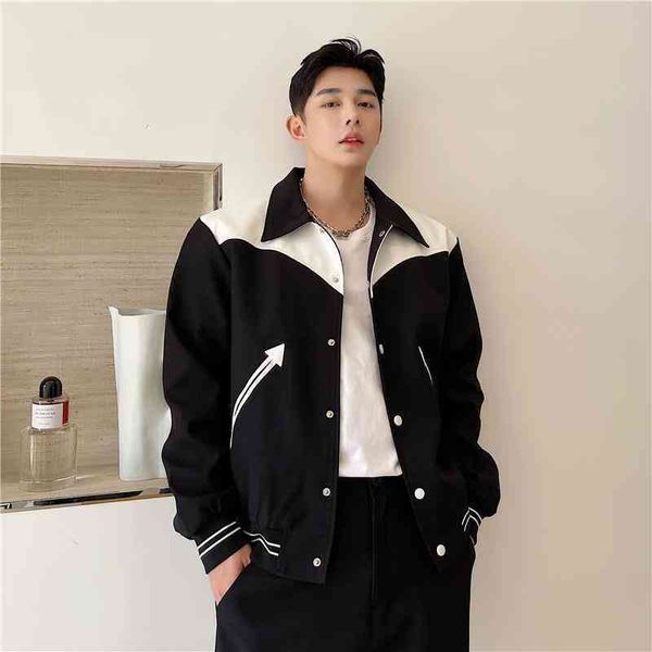 men's and women's same short jackets tide brand ce22 lin cashmere leather sleeves stitching baseball jacket, Black;brown
men's and women's same short jackets tide brand ce22 lin cashmere leather sleeves stitching baseball jacket, Black;brown
