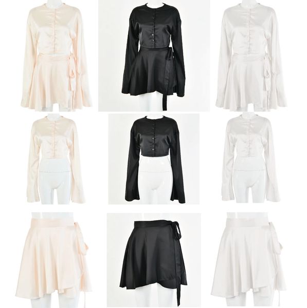 2022 new designer two pieces dress white elegant satin set women lantern long sleeves crop cardigan high waist mini tennis sports skirts wa
2022 new designer two pieces dress white elegant satin set women lantern long sleeves crop cardigan high waist mini tennis sports skirts wa