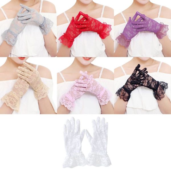 women lace gloves paragraph wedding gloves mittens accessories full finger girls lace fashion gloves, White
women lace gloves paragraph wedding gloves mittens accessories full finger girls lace fashion gloves, White